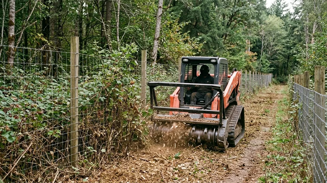 Narrow strips along fences, property lines, and access roads — Tuscaloosa, AL