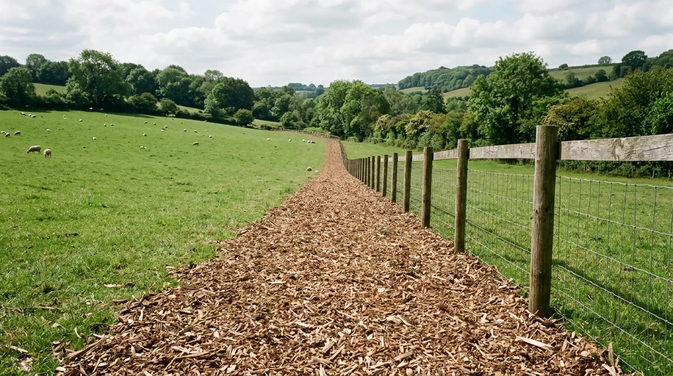 The finished result of professional forestry mulching: the completed work looking clean, correct — Tuscaloosa, AL