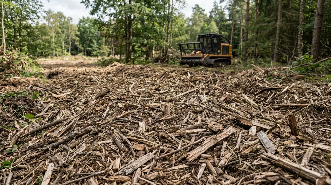 Chips remain on the ground as erosion cover and break down over one to three seasons — Tuscaloosa, AL